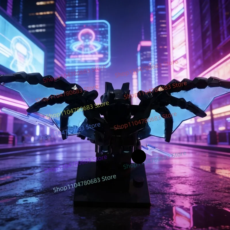 Moc blocos de construção alado rei mini figura montagem modelo exibição anime tv personagem brinquedo decorativo colecionável presente do feriado