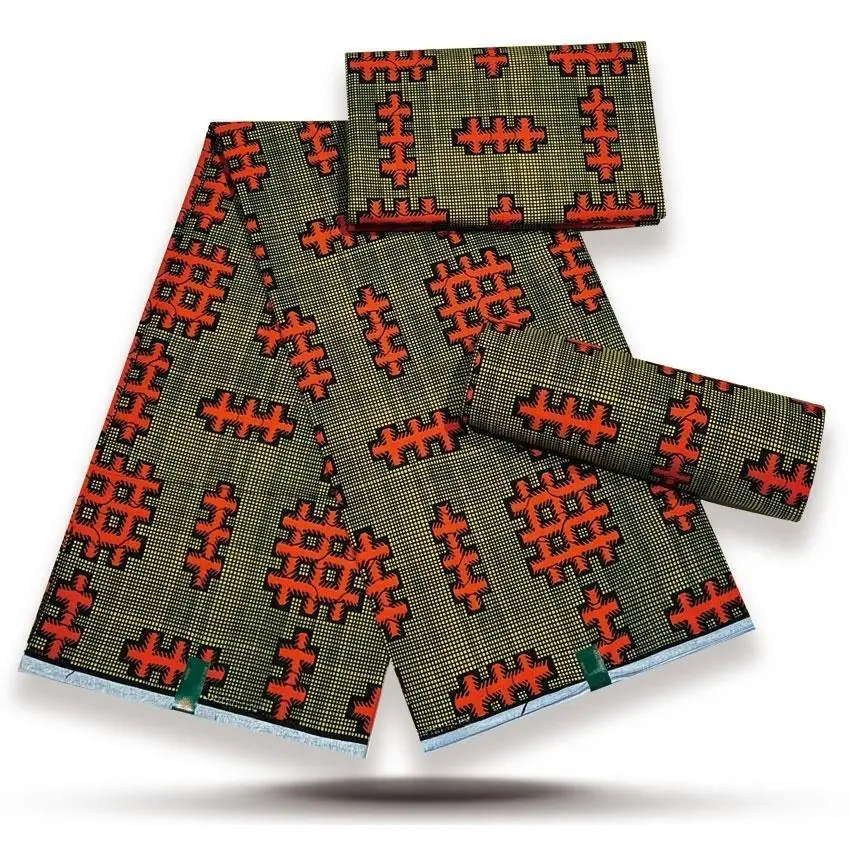 2025 شمع عالي الجودة 6 ياردات جديد رائجة البيع قماش طباعة شمع أفريقي 100% قطن نيجيري أنقرة تيسو كتلة طباعة باتيك