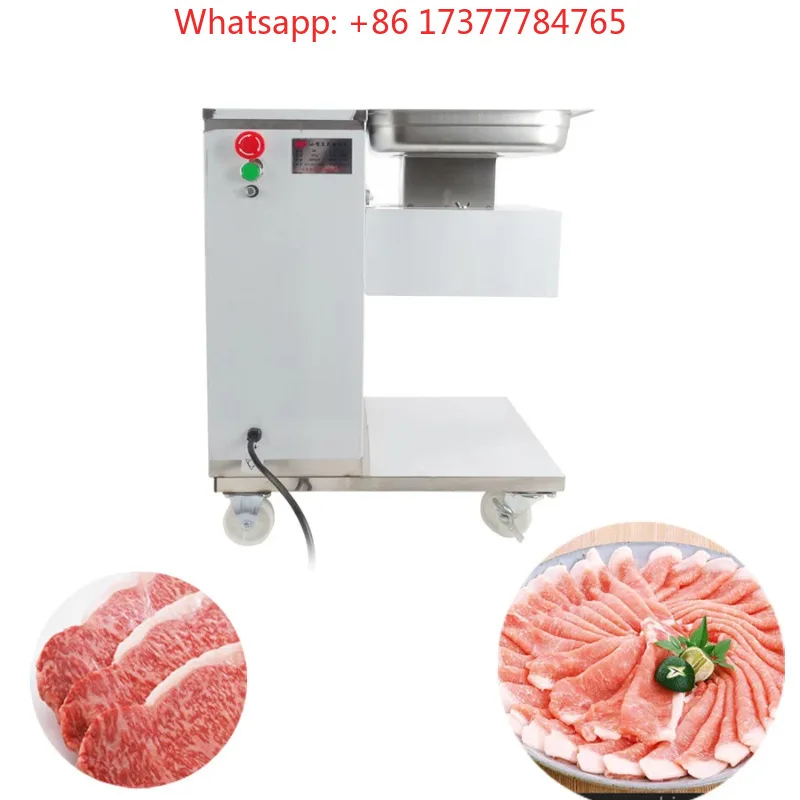 QE Electric Meat Slicer Meat 220v/110V Cutter with Pulley Electric Meat Slicing Machine 550w Food Processors
