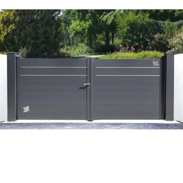 

Новая модель с порошковым покрытием, черные алюминиевые двойные ворота, автоматические распашные двери, охранные ворота, ограждение для двора виллы