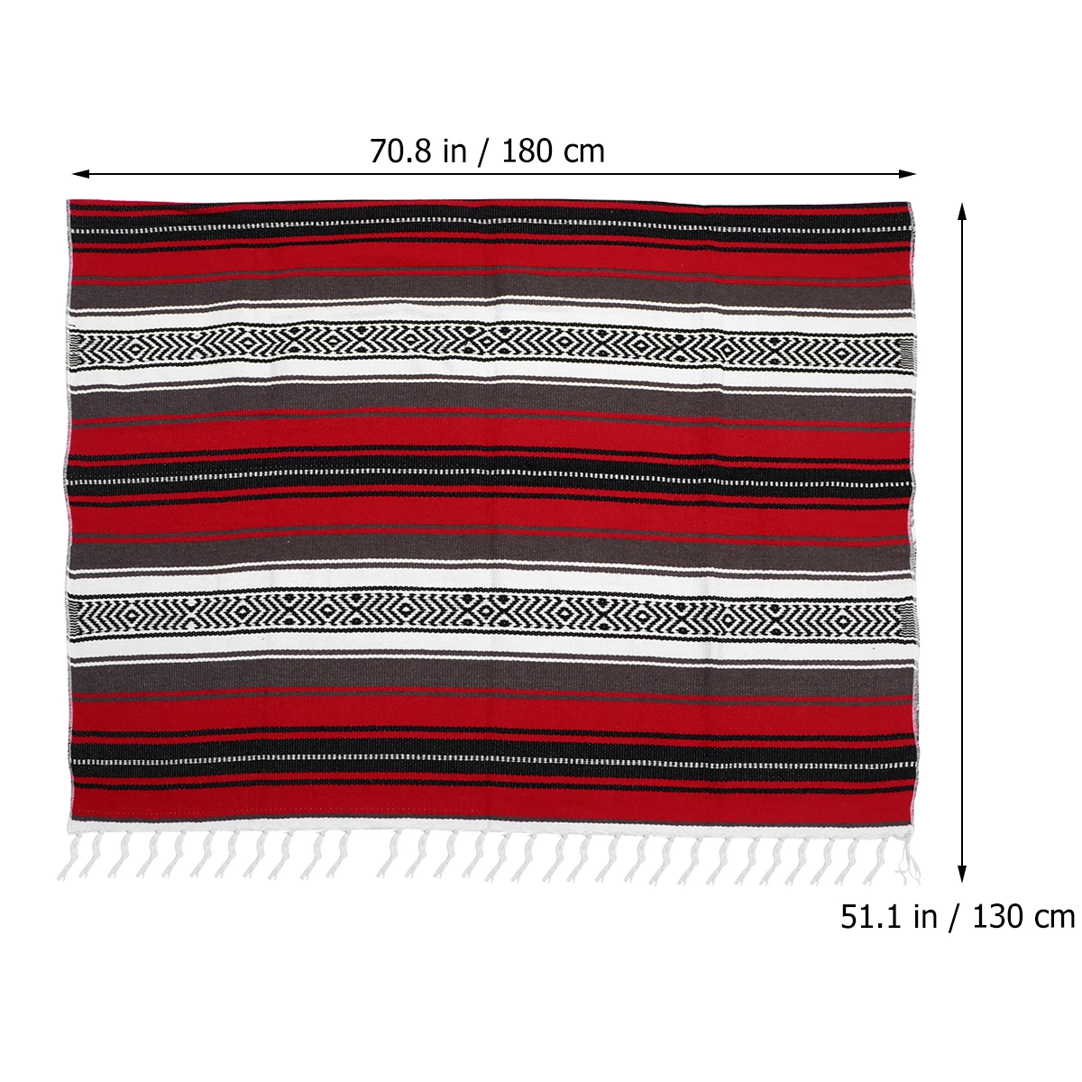 

Jacquard Shawl Mat Blankets Mexican Woven Blended Cape Camping Yoga