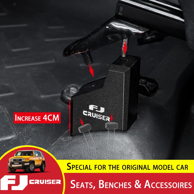 For Toyota FJ Cruiser Front Seat Raising Device FJ Seat Modification Cruiser Seat Heightening Gasket Seats Benches Accessoires