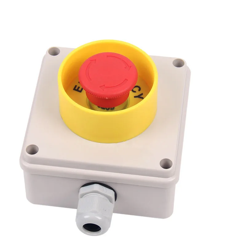 

One emergency stop button box next to the machine, emergency stop control complete set of junction boxes