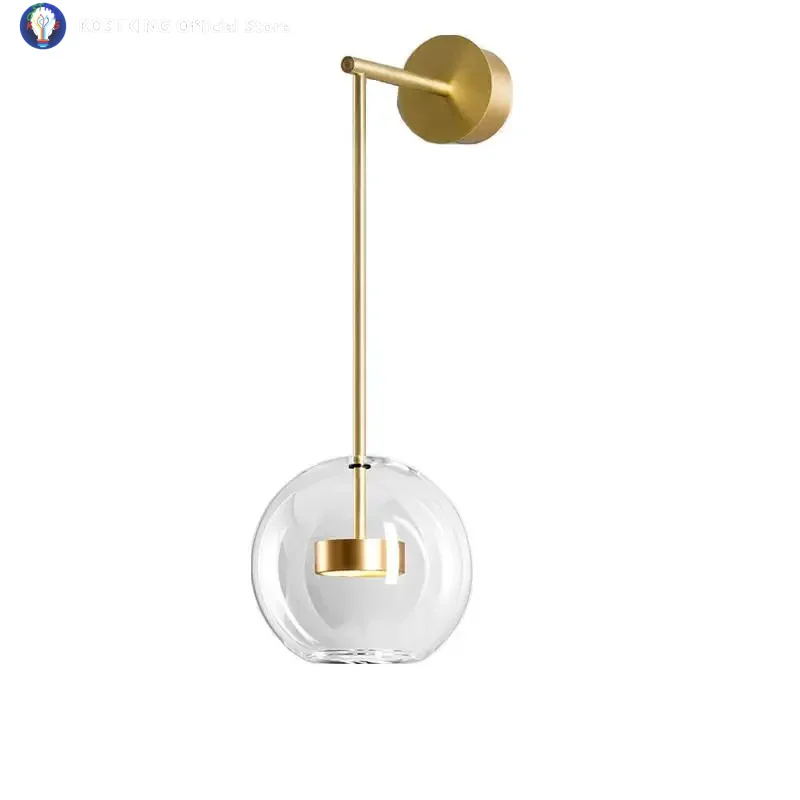 

Post Modern Simple Led Wall Light Warm White Adjustable Direction Nordic Gold Iron Art LED Wall Lamps for Living Room Decoration