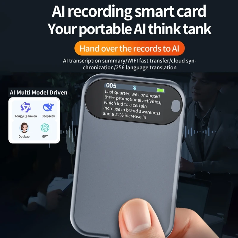 AI Voice Recorder ChatGPT Intelligent Transcription Summary Translation App Cloud Synchronization Wi-Fi Fast Transfer Recorder