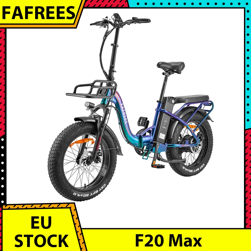 FAFREES F20 Max Electric Bike 20*4.0 Inch Fat Tire 500W Brushless Motor Folding E-bike 25Km/h Speed 48V 22.5Ah Lithium Battery