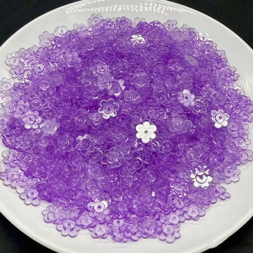 10mm 6 Petal Flower Particles Slime Fillers 100g Crunchy Squeeze Ball Fillers Heart Shape Pinch Stuffing Building Blocks