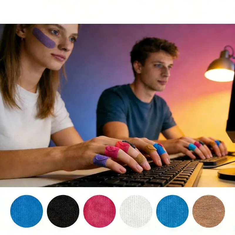 50Pcs Office Keyboard Finger Muscle Sticker Support Anti-friction Sports Finger Sticker Finger Protection Tape Breathable