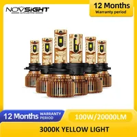 NOVSIGHT H11 LED Headlight For Car H4 LED H11 3000K 100W 100000LM 9-32V LED Auto Headlamp Light Bulbs
