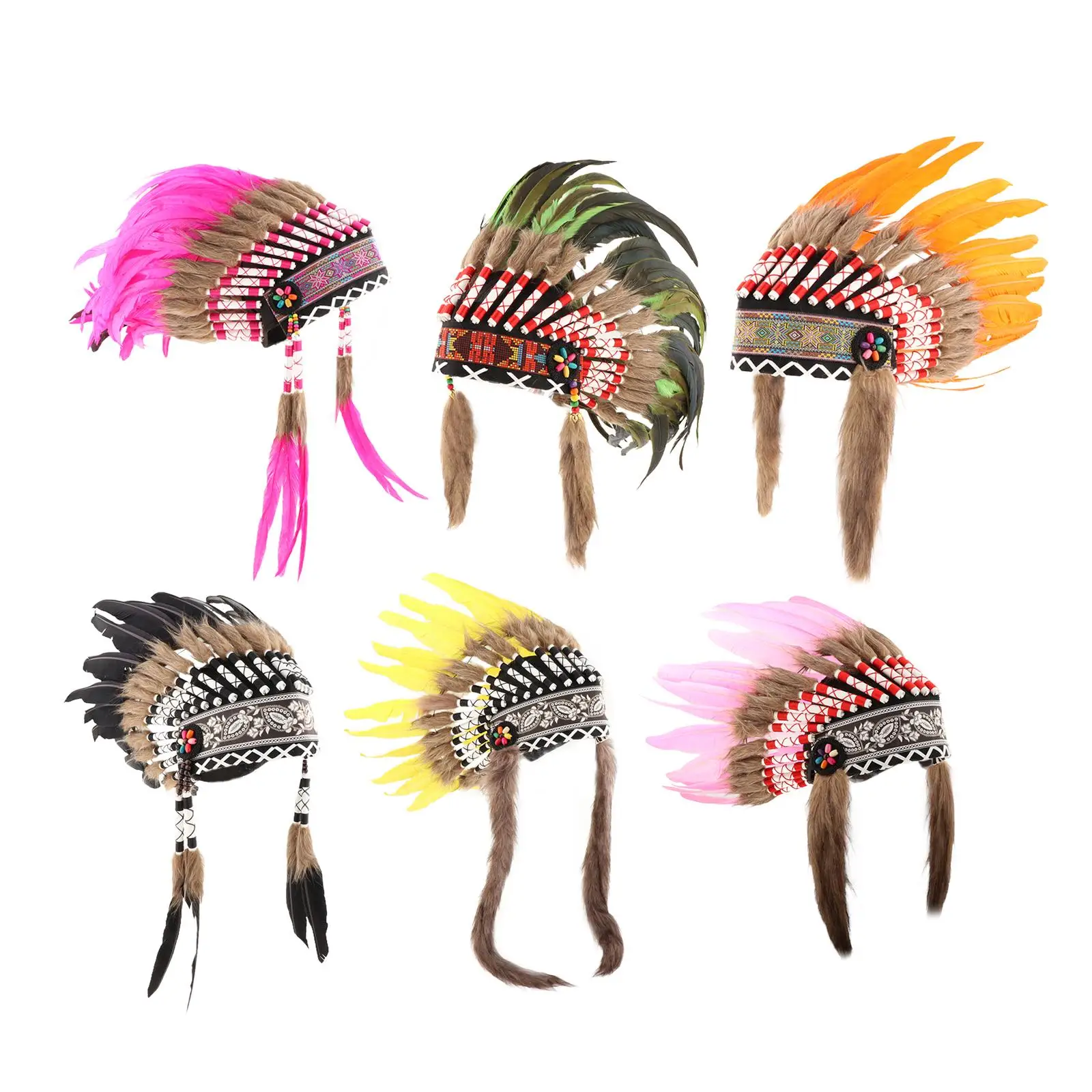 

Головной убор из искусственных перьев, повязка на голову, универсальный головной убор на Хэллоуин для косплея, праздника, сценического выступления, тематической вечеринки, фестиваля