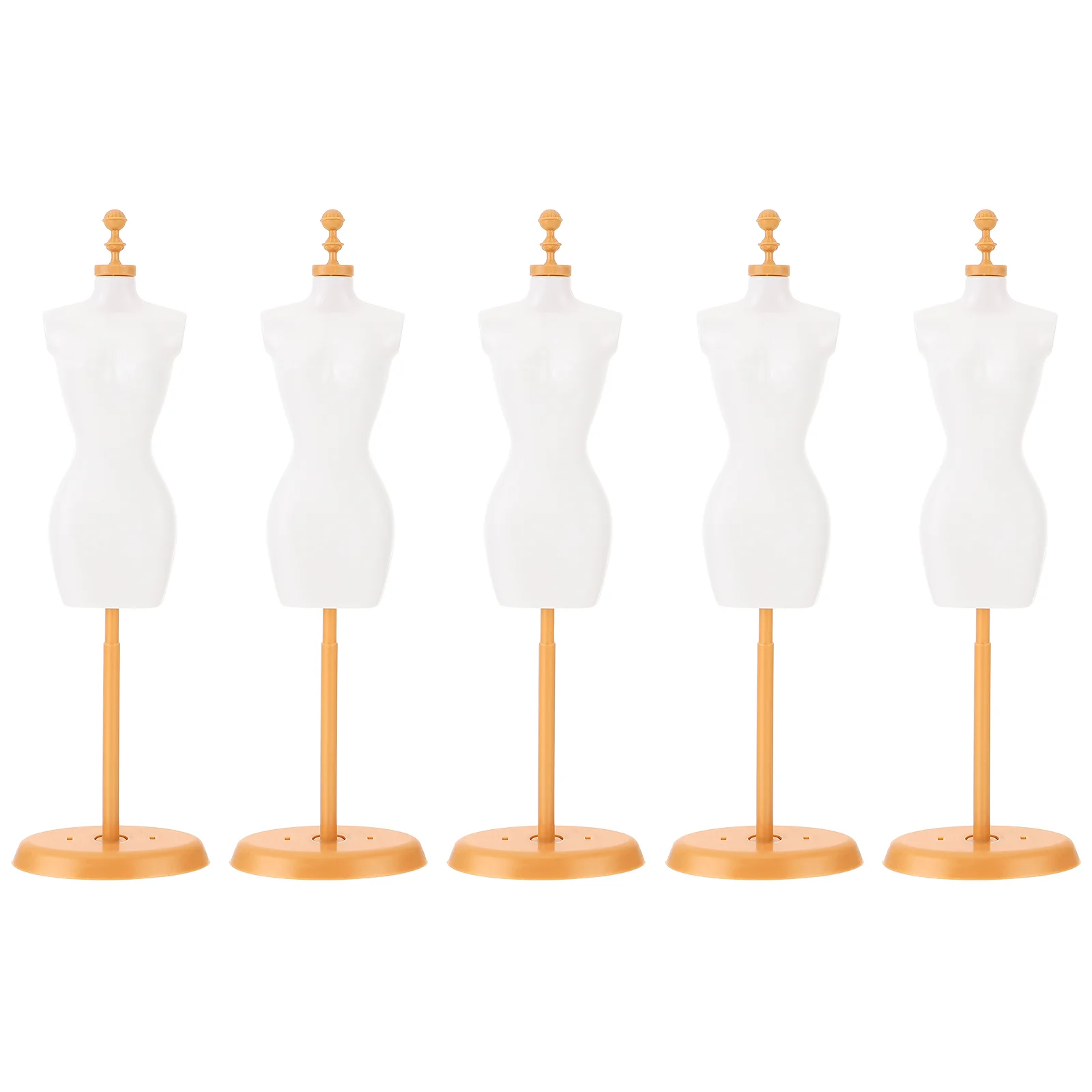 

5 Pcs Miniature DIY Accessories Model Stand Display Shelves Mannequin Bracket Skirt