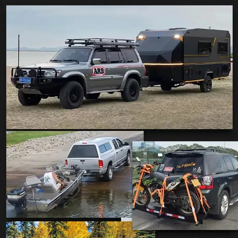 Stainless Detachable Shackle Tow Hook, Integrated Tow Ball Offroad Camper Trailer Refit Mod Hardware view 4