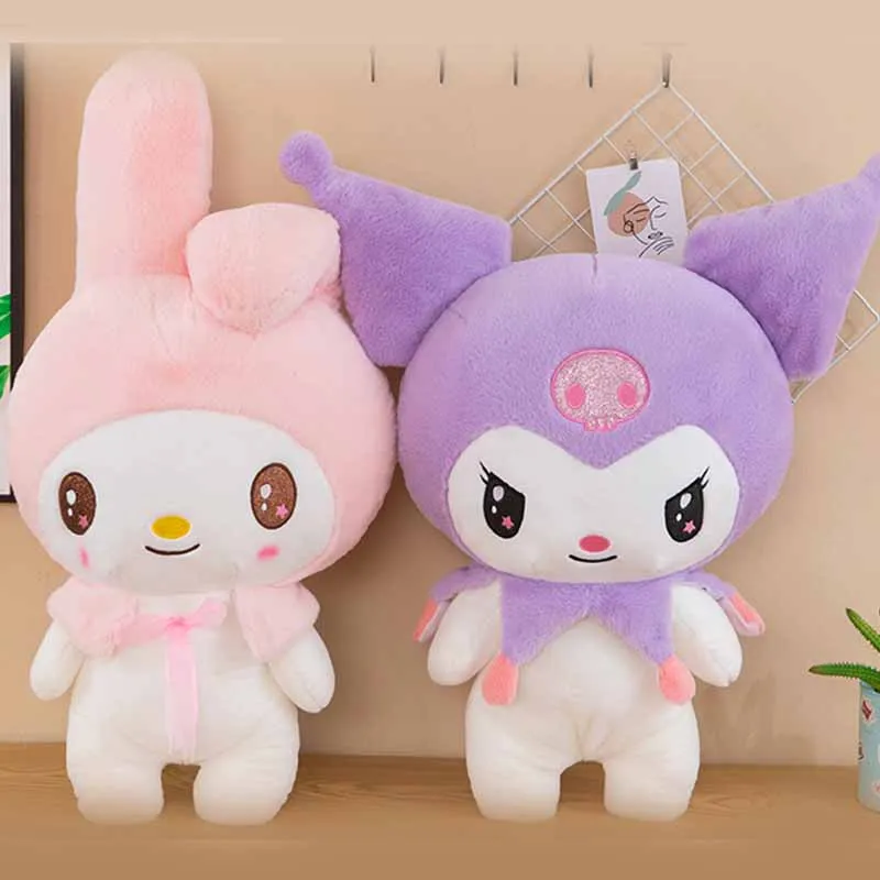 25/55cm Sanrio Cartoon Kuromi melodia pluszowa zabawka fioletowa lalka stojąca prezent urodzinowy dla niej Anime Sanrio Merch Kawaii pluszowa