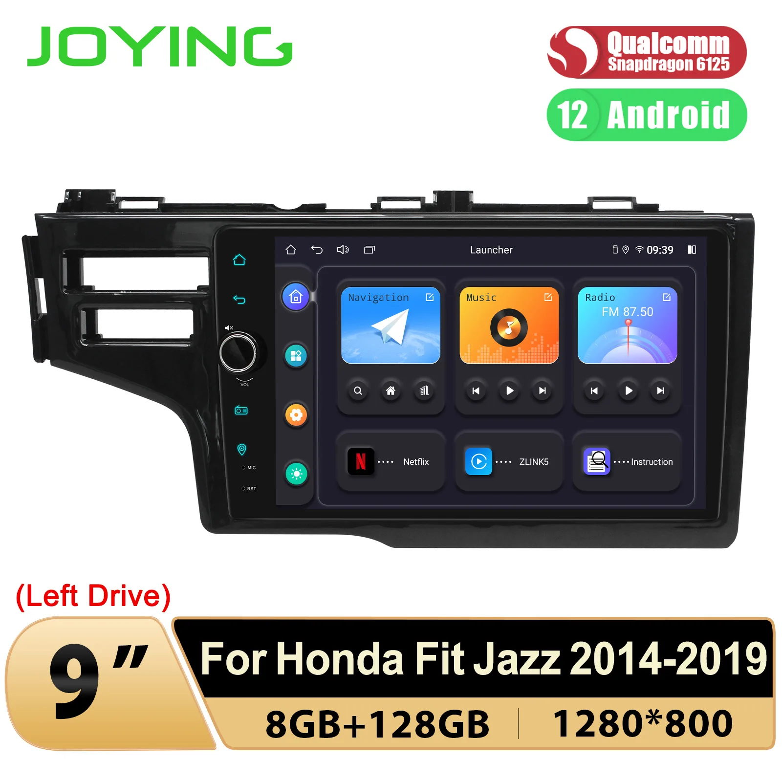 JOYING Upgrade 9 Inch Car Radio Stereo Head Unit Multimedia Player For Honda Fit Jazz 2014-2019 With Carplay Android Auto