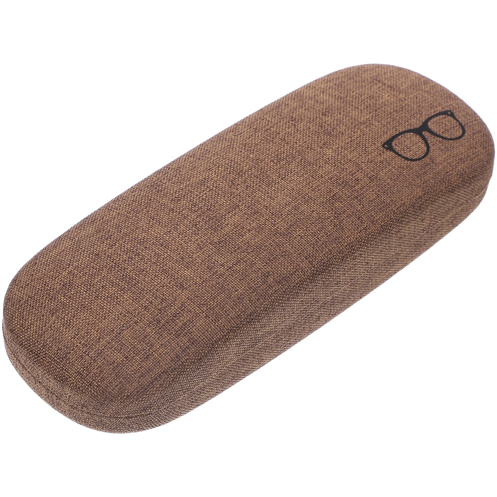 

1pc Linen Eyeglasses Case Fashionable Khaki Hard Shell Sunglasses Box Eyewear Protector for Men Women Retro Glasses Storage