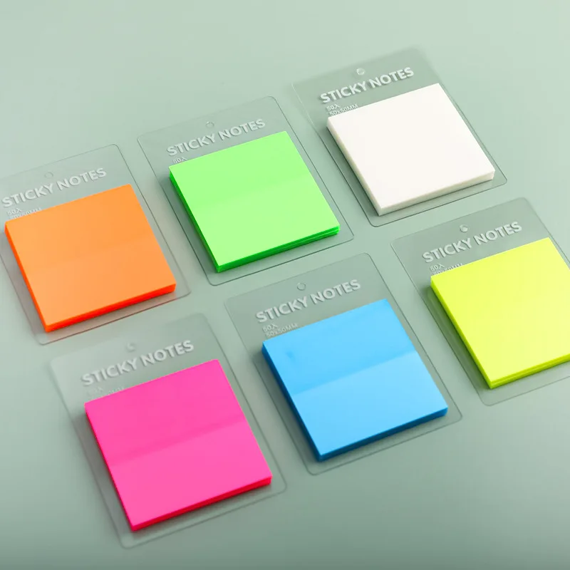 50 fogli colore trasparente impermeabile appiccicoso non 50*50mm blocco Note appiccicoso blocchi per appunti postit per cancelleria scolastica