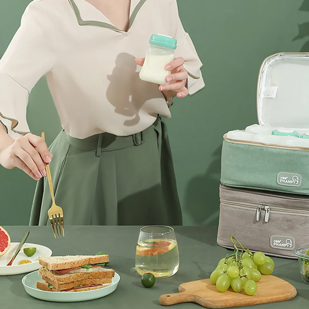 حقيبة تخزين حليب الثدي مقاومة للماء المحمولة زجاجة الطفل حمل على المدى الطويل التحكم في درجة الحرارة المنظم حقيبة للحفاظ على البرودة للرضع