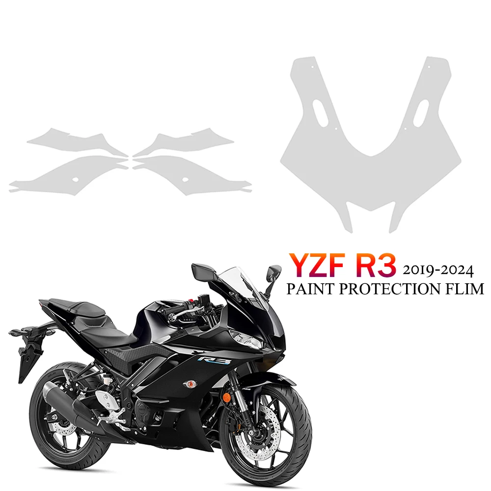 Motorcycle Paint Protective Film for Yamaha R25  R3  TPU Anti Scratch Film 2019 2024 PPF Paint Protective Film