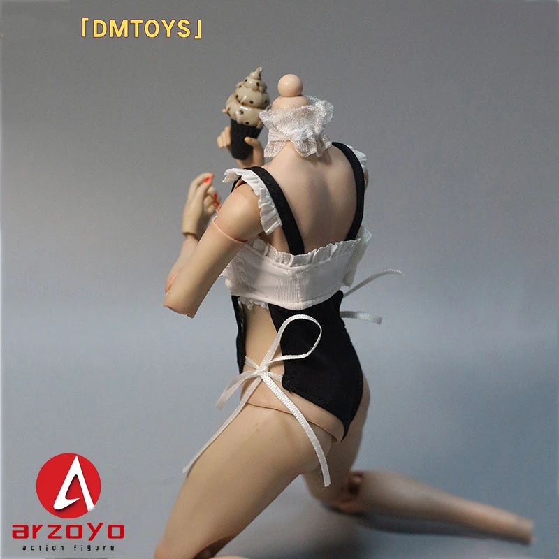 DMTOYS 1/6 Scale ชุดแม่บ้านคอสเพลย์เสื้อผ้าเครื่องแต่งกายชุด Fit 12 ''หญิง Action Figure Body ตุ๊กตา