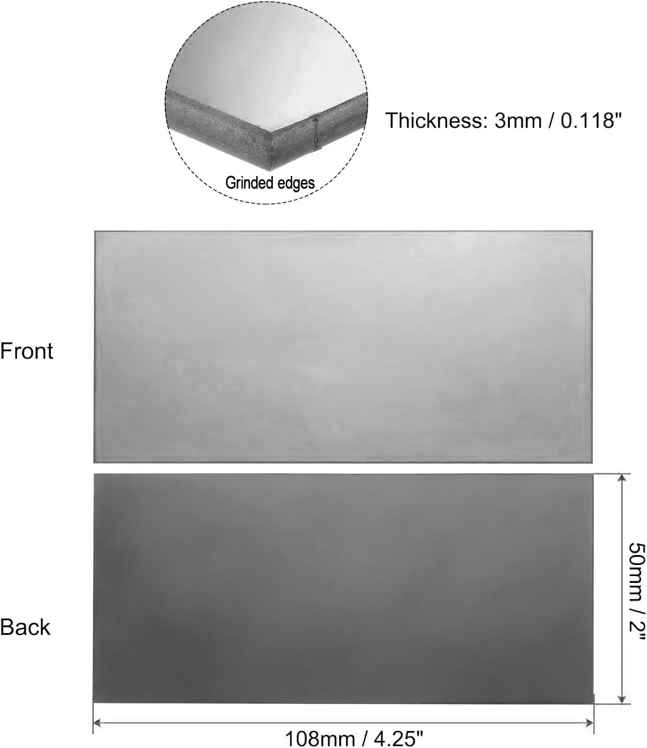 1pc welding Glass silver mirror Replacement Welding Lens – Advanced Passive Filter Plate 2