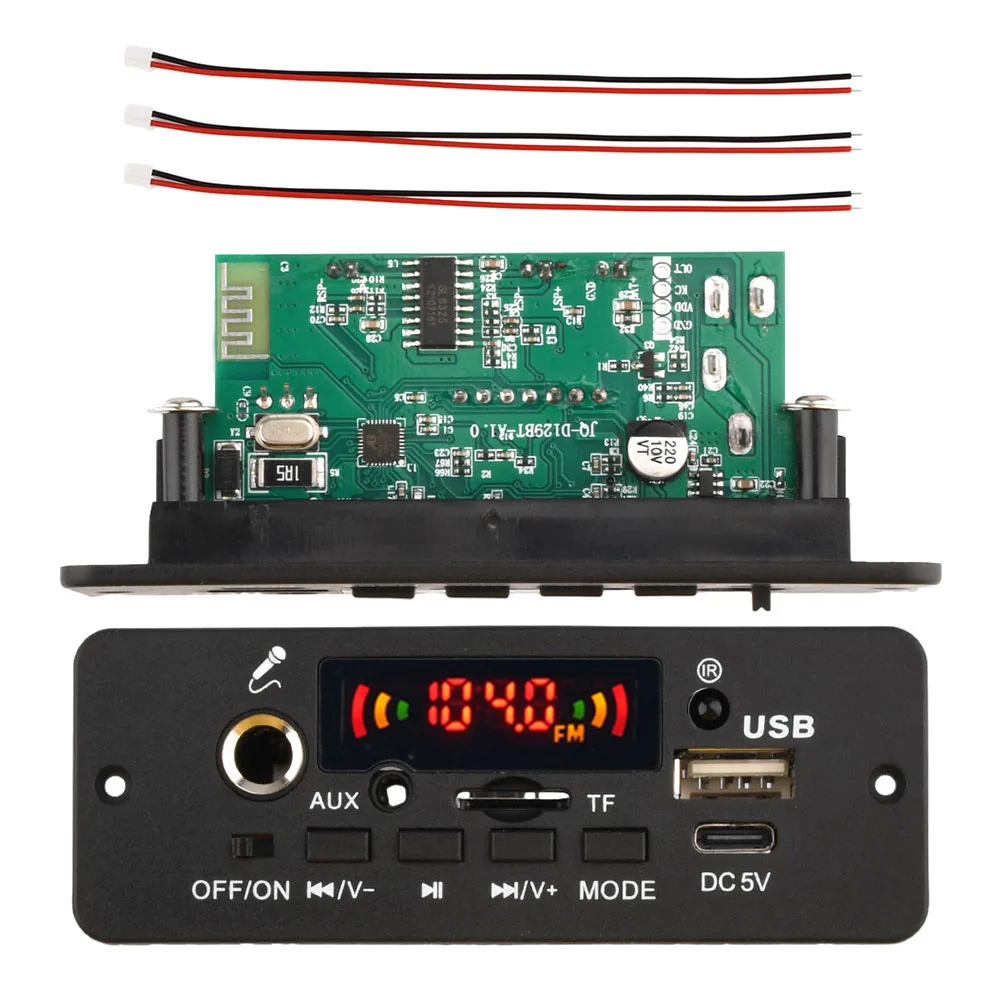 10W DIY Home Digital Amplifier MP3 Decoder Board 5V 5W Audio Power Bluetooth FM For Music Subwoofer Speakers Volume Control