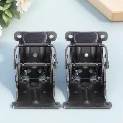 

2pcs Self-Locking Folding Table Leg Metal Support Hinges 90 Degree Square Buckle With Screws Furniture Leg Folding Hinges For
