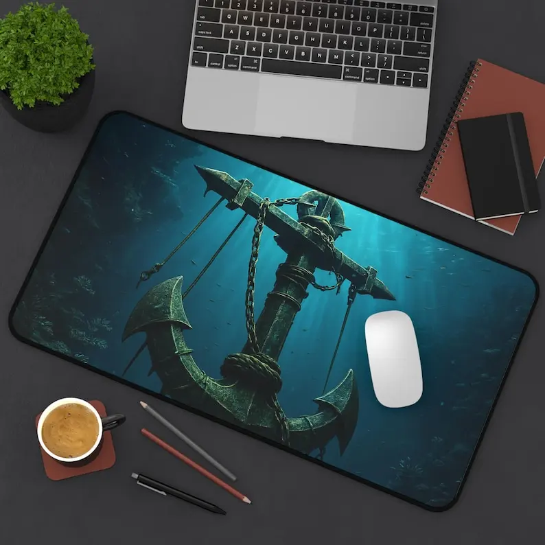 

Underwater Anchor Deskmat,non-slip and Waterproof Gaming Mousepad,office Gaming Desk Decoration Mat,the Perfect Gift for Friends