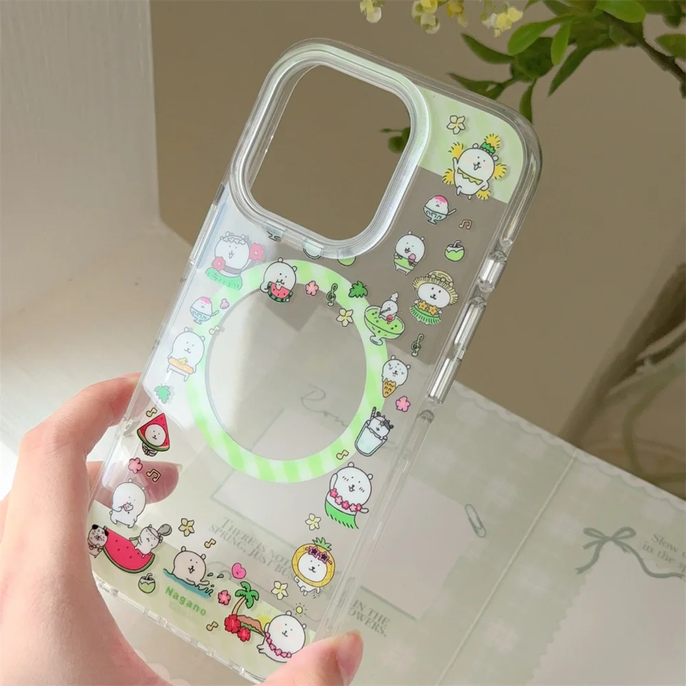 Stylish and Cute Cartoon Puppy for Magsafe Stand, Suitable for Apple iPhone 16 ProMax iPhone 15/14/13 Soft Case