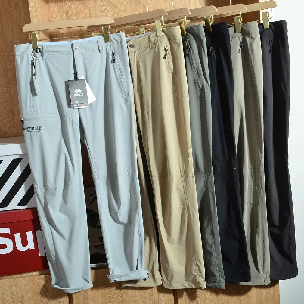 

Outdoor Men's Casual Sports Lightweight Qui Dry Four-Dimensional Cut Straight Leg Long Pants Spring Summer Faionable