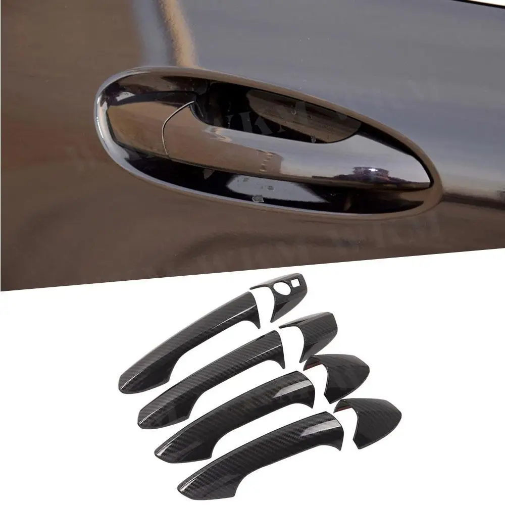 

ABS Carbon Look For Mercedes Benz GLA GLE ML GLK X156 C292 W166 C177 W246 2015 Car Left /Right Door Handle Trims Styling