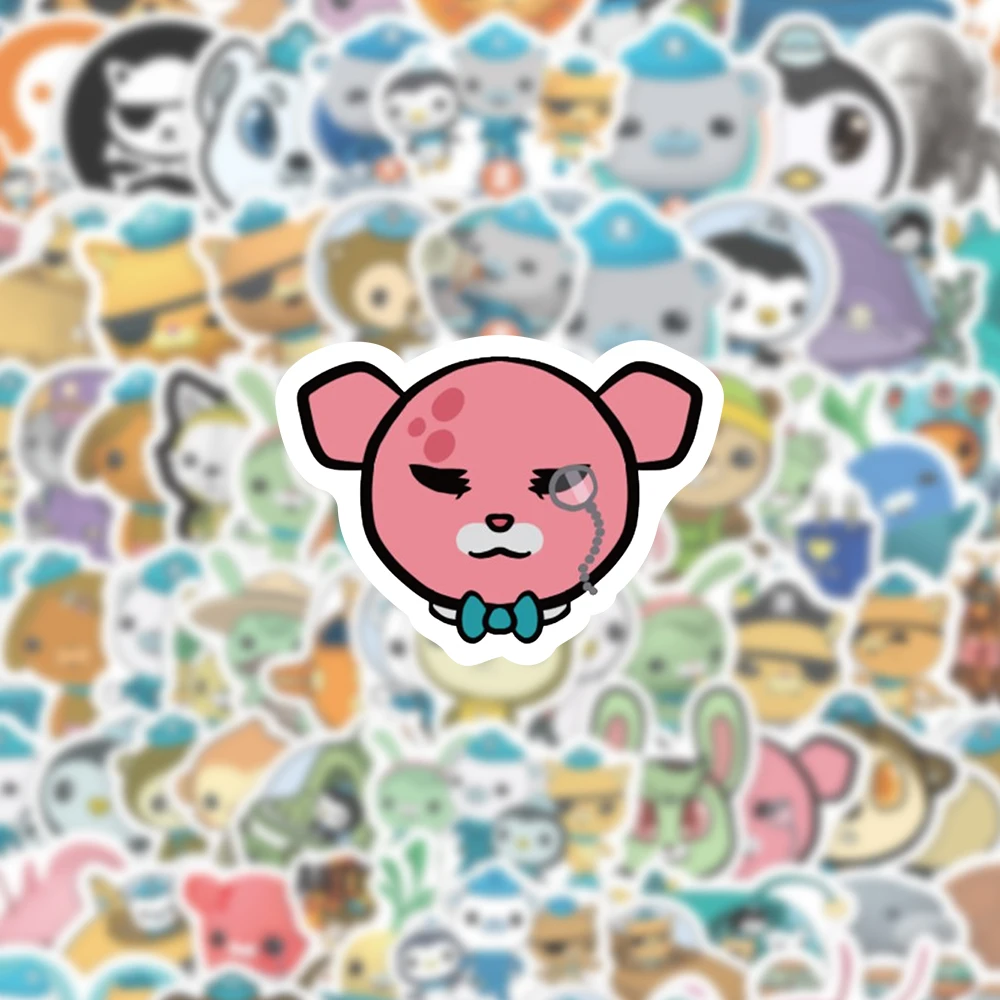 

100PCS The Octonauts Stickers Cartoon Cute Barnacles Shellington Funny Graffiti Waterproof Decal DIY Scrapbook Desk Toys Gift