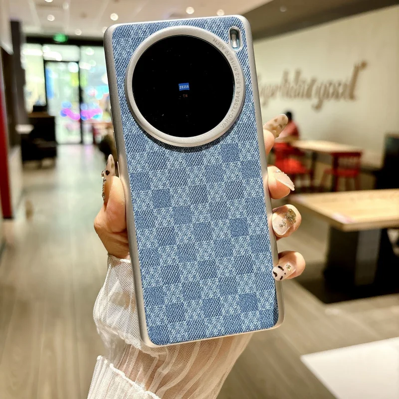 

New Chessboard Grid Phone Case Applicable VIVO X100Ultra X200ProMini All-Inclusive Protective Cover