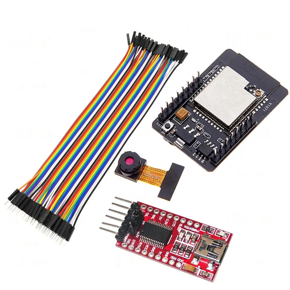 ESP32-CAM FT232 RED Development Board WiFi OV3660 Camera Module Bluetooth FT232RL USB To TTL Serial Converter 40Pin Jumper Wire