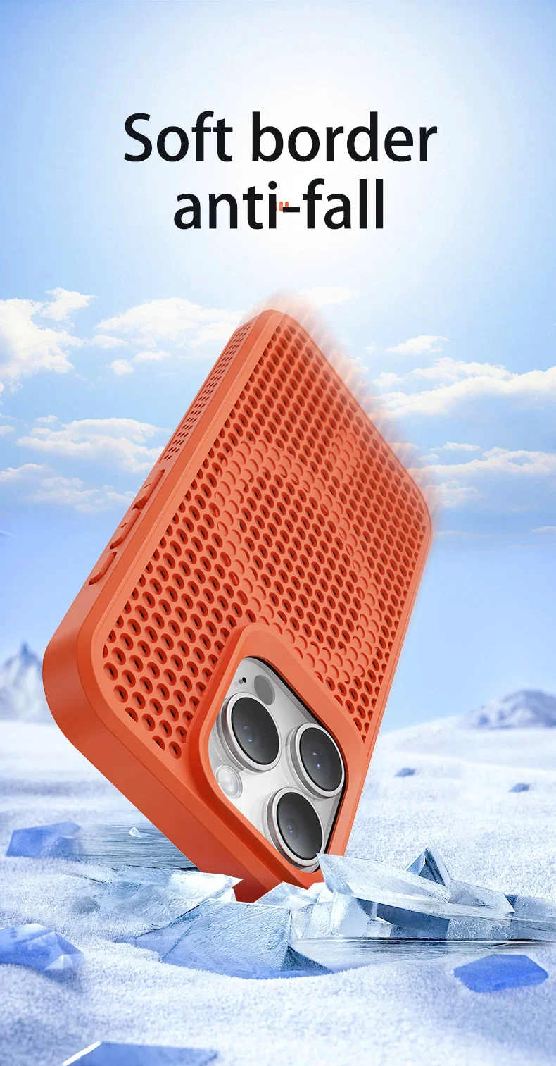 Cooling Heat Dissipation Magnetic Phone Case For iPhone 18 17 16 15 14 13 12 11 Pro Max Breathable Hard Back Cover For Magsafe