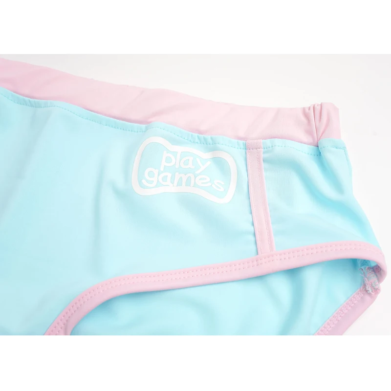 Traje de baño con estampado de Gamepad de Anime para mujer, uniforme de gimnasio japonés, ropa interior deportiva para niñas, traje de baño,