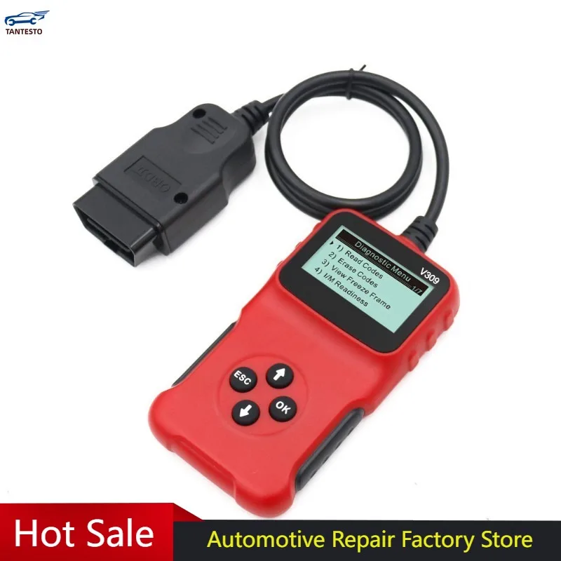 

V309 Car & Motorcycle Obd2 Scanner Universal Engine Fault Code Reader & Clearer
