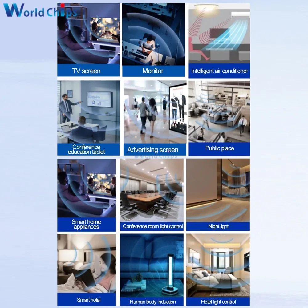 HLK-LD2410 Human Presence Inductive Radar Module 24GHz Intelligent Microwave Sensor Switch Bluetooth Detection With 5P Wire