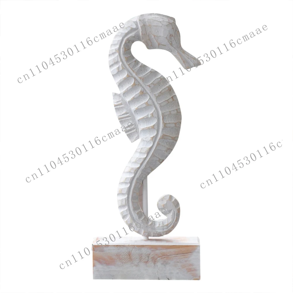 

New Style Wooden Crafts, Starfish, Conch, Seahorse, Wood Carving, Ocean Garden Decoration, Home Decor