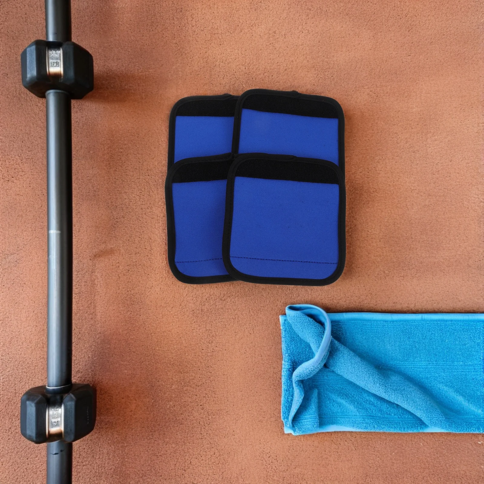 4Pcs Pull Up Bar Covers Non Slip Grip Pads Sweat Absorbing Comfortable Protective Hand Grips for Gym Weightlifting Blue