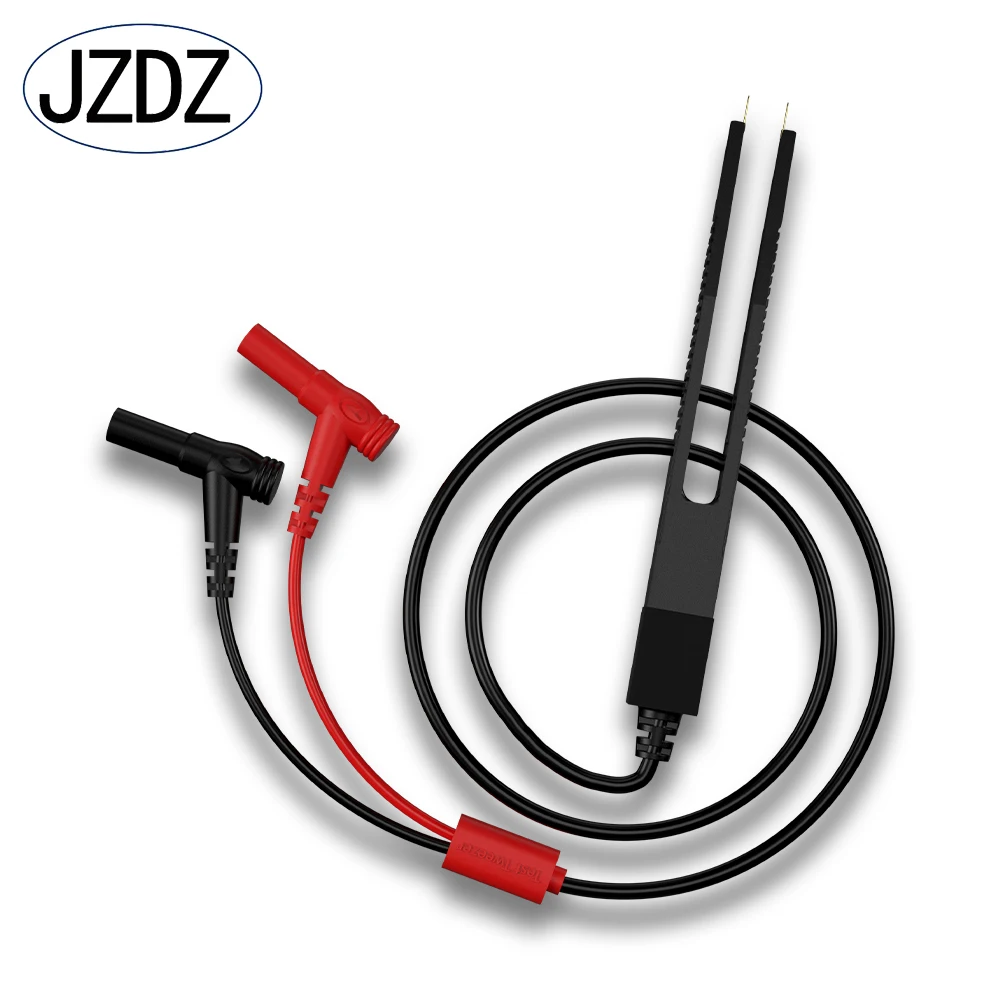 Imagem -03 - Jzdz Smd Lcr Chip Multímetro Test Clip Capacitância Indutor Teste de Resistência Medidor Chumbo Probe Pinça J.30050