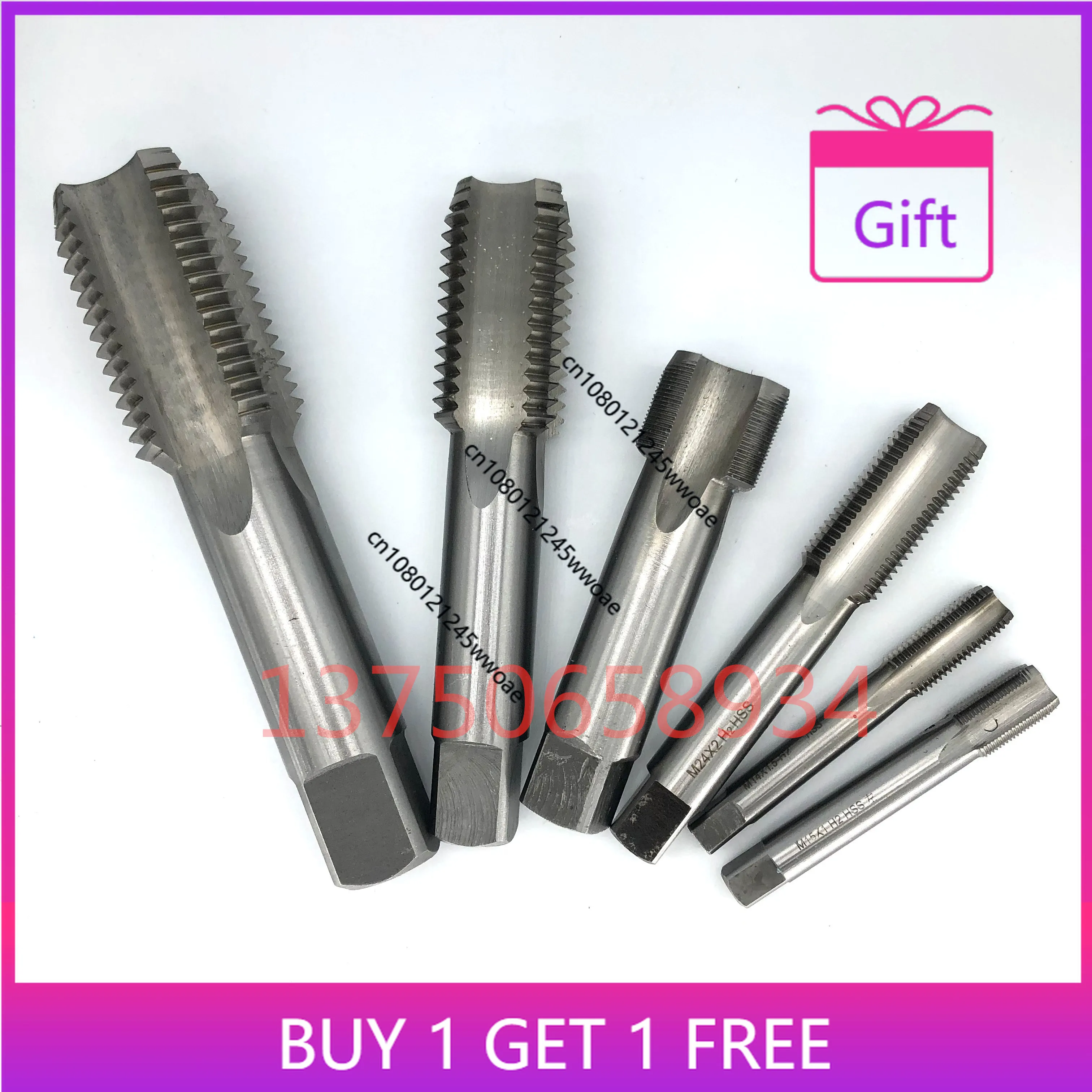 Straight-flute taps (machine and hand use): M20, M21, M22, M24, M25, M26, M27, M28×1   1PCS