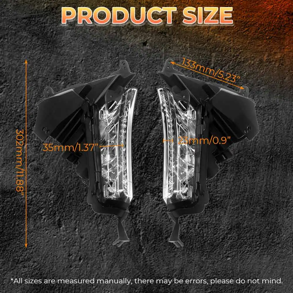 1 Pair Front LED Accent Turn Signal Lights Motorcycle Indicator Lamp For Yamaha TMAX 560/ T-Max TECH MAX 560 2020-2021