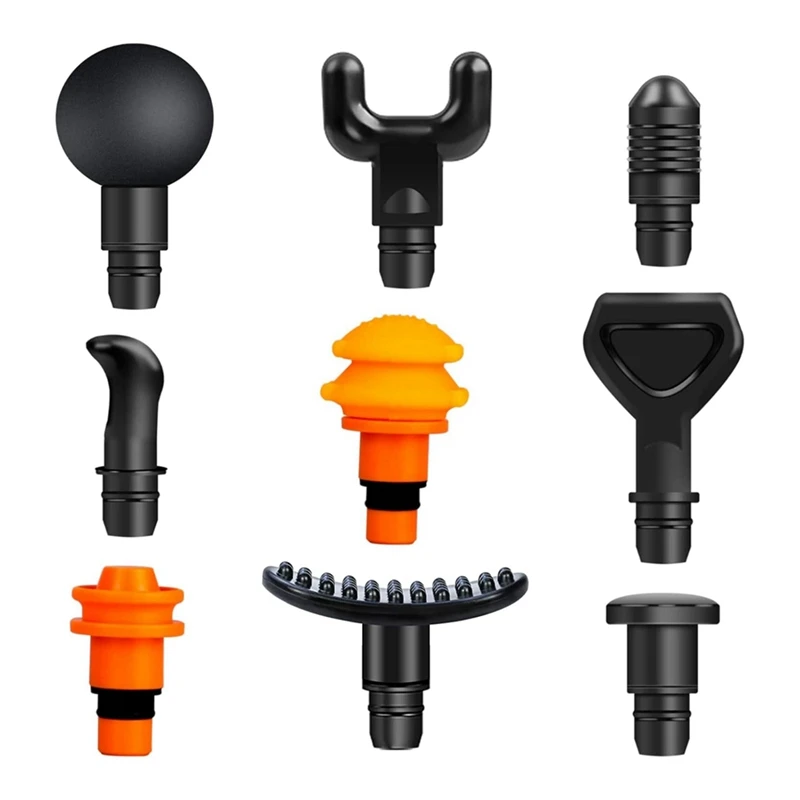 Massage Attachment Massage Heads, Replaceable Massage Attachments 9 Different Muscle Massage Heads Deep Tissue