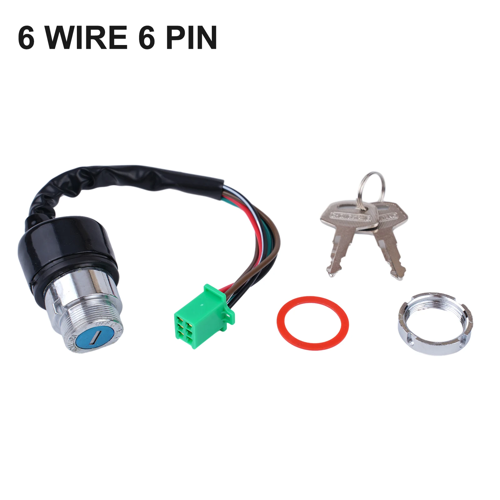 6 Wire  Motorcycle Ignition Key Switch 2 Keys Set 50CC 90CC 110CC 125cc