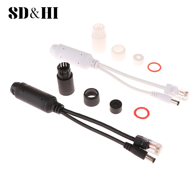 48V To 12V POE Spliter Waterprrof With Video And Power Adapter Cable Supply Module Injector For IP Camera Extender