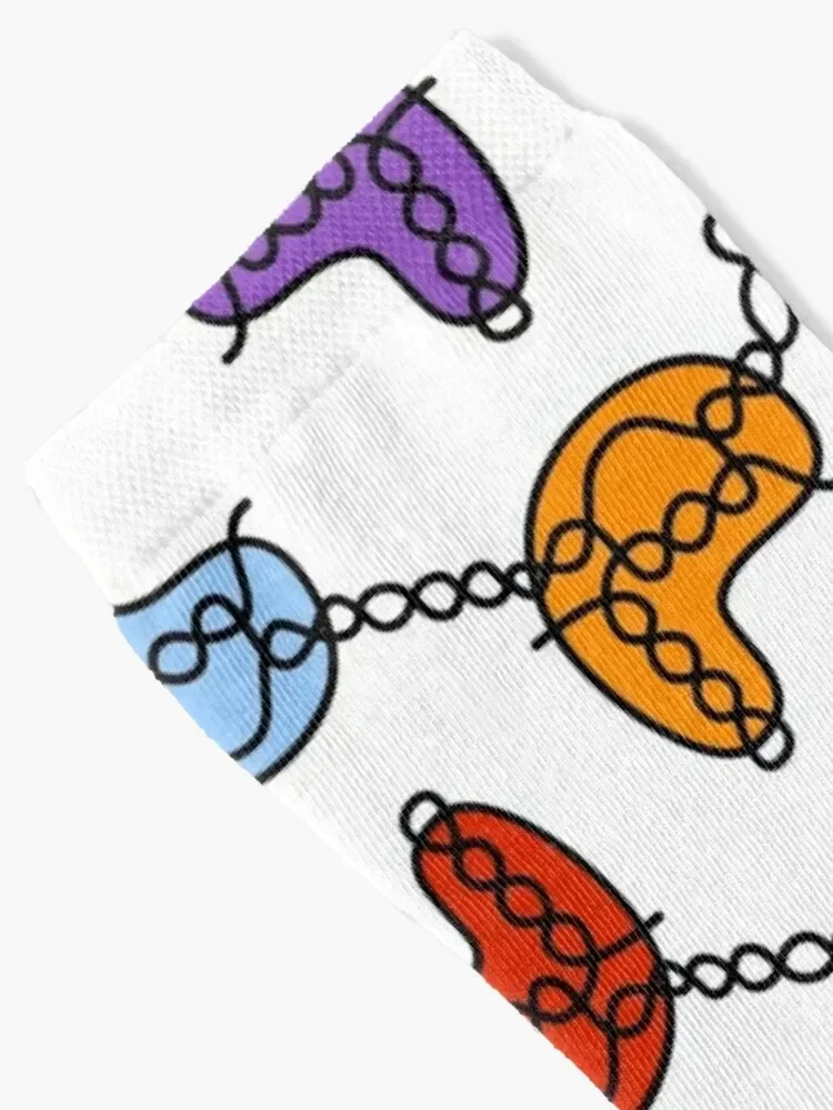 CRISPR Cas9 on DNA in Rainbow colors Socks cotton hiphop Men's valentine gift ideas Men Socks Luxury Brand Women's