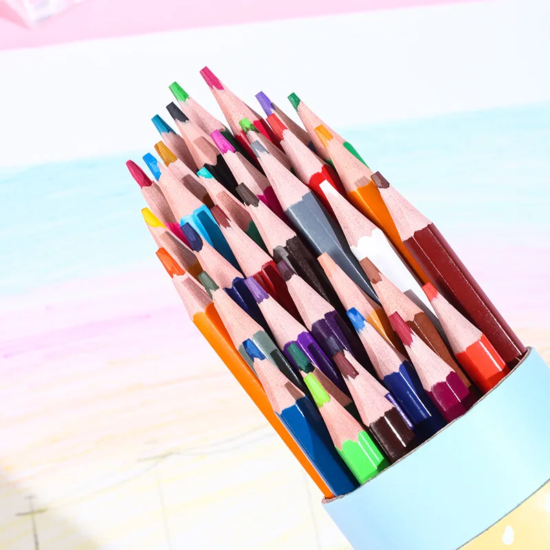 18/24/36/48 Colors Colored Pencils Set for Children Kawaii Stationery Paint Drawing Colored Pencils Kids Painting Art Supplies