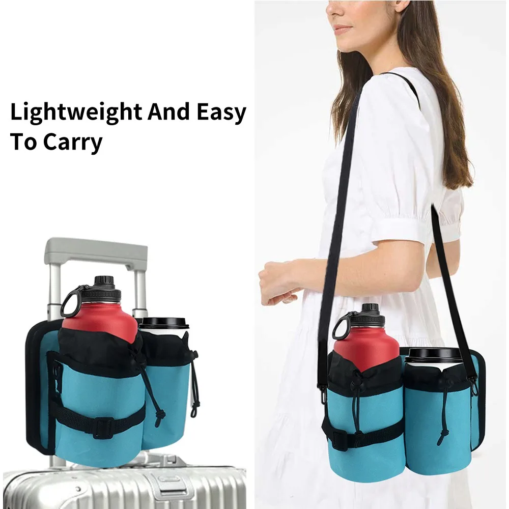 Home Thermal Insulation Drink Bag 2 Coffee Mugs Holder Travel Cup Holder Drink Caddy Free Hand Luggage