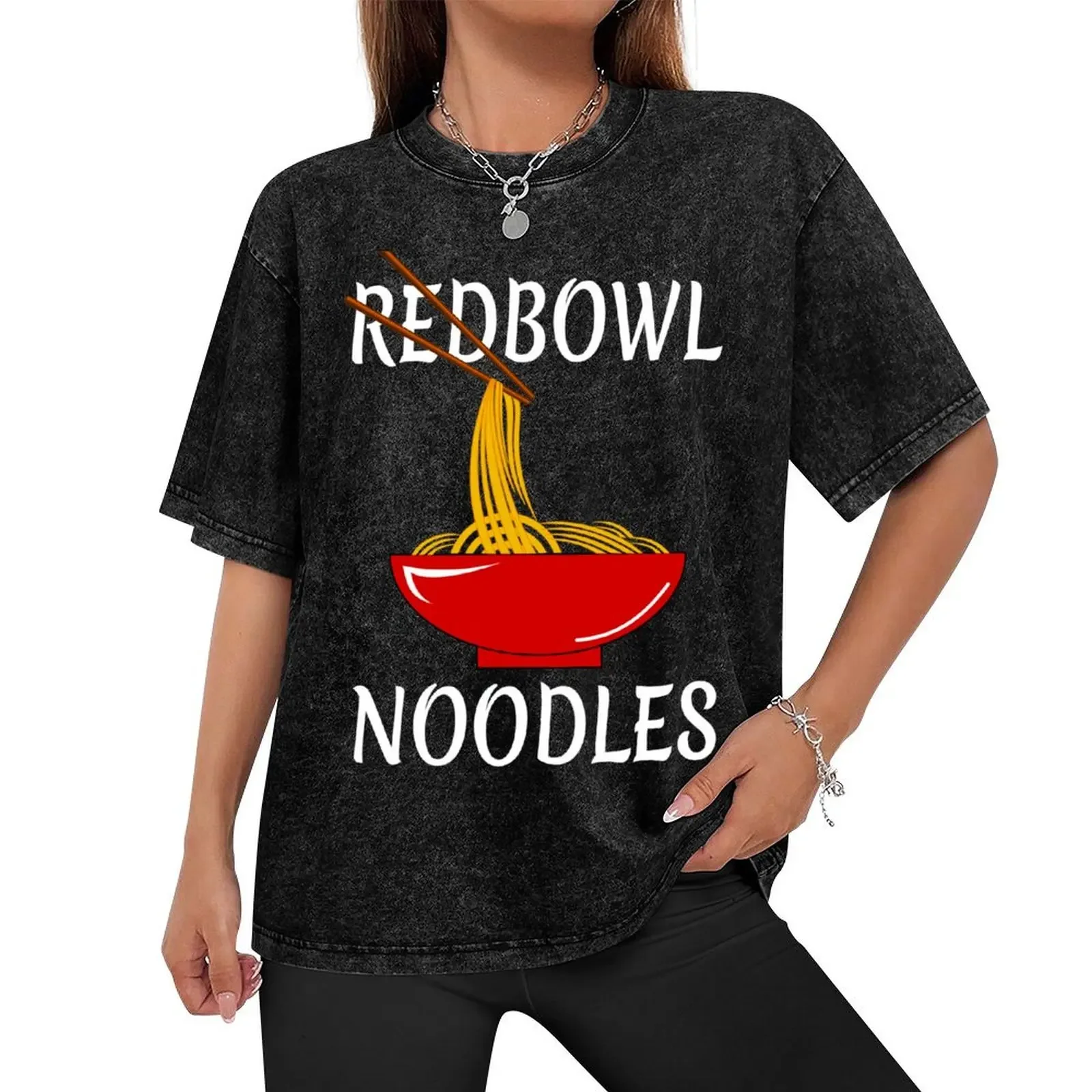 Red Bowl Noodles Design, Funny RedBowl Chopsticks Ramen Kawaii Gift T-Shirt man clothes graphic shirts Short sleeve tee men