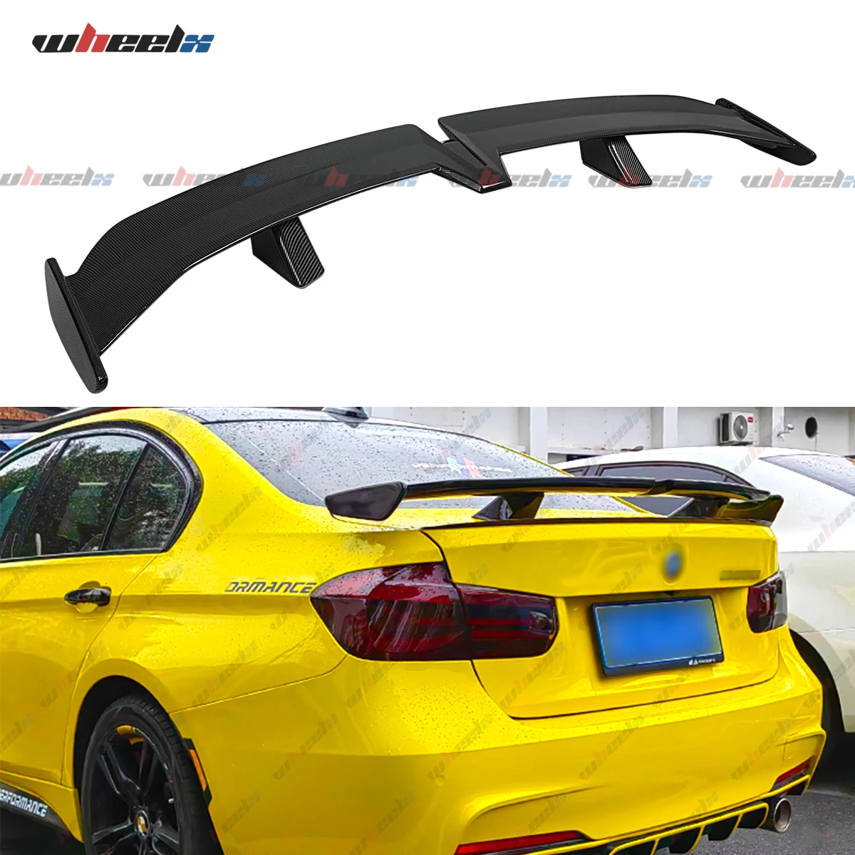 

54‘’ Universal Rear Trunk Spoiler Wing Lid PRO Style ABS Racing Spoiler Wing for most 4-Door Hatchback Sedan Coupe Convertible
